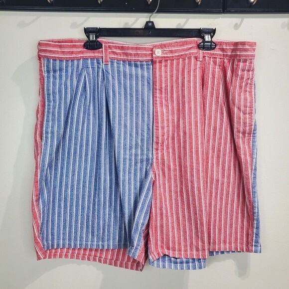 Duck head vintage striped shorts red, white & blue size 42 - Picture 1 of 6